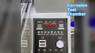 塩水噴霧試験室の耐食性試験。