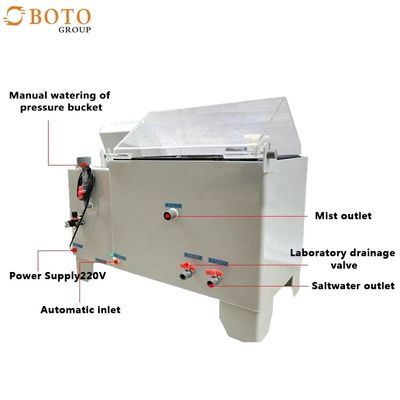 ASTM B117の塩水噴霧試験の部屋はサイズ0.2Mpa~0.4Mpaをカスタマイズした